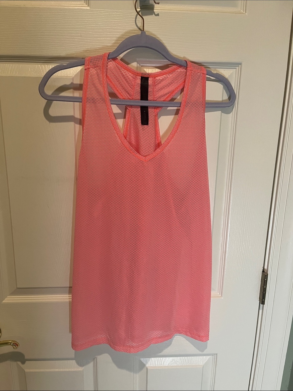 Reebok Coral Pink Racerback Mesh Tank